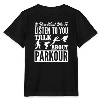 Lustiges Parkourläufer Freerunner Geschenk - Stanley/Stella Kinder T-Shirt MINI CREATOR  - Schwarz - Vorne - Mikhail (115cm)