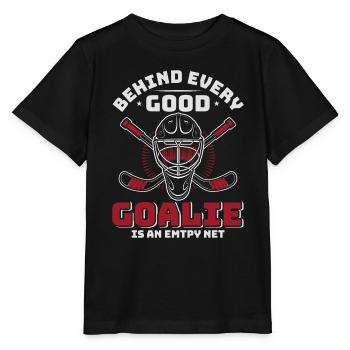 Eishockey Tormann Goalie , Eis Hockey - Stanley/Stella Kinder T-Shirt MINI CREATOR  - Schwarz - Vorne - Mikhail (115cm)