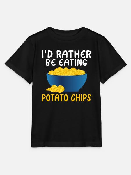 Kartoffelchips Geschenk - Stanley/Stella Kinder T-Shirt MINI CREATOR  - Schwarz