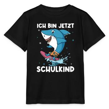 Ich Bin Jetzt Schulkind Hai Designs Geschenk Erstk - Stanley/Stella Kinder T-Shirt MINI CREATOR  - Schwarz - Vorne - Mikhail (115cm)