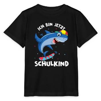 Ich Bin Jetzt Schulkind - Hai Designs Einschulung - Stanley/Stella Kinder T-Shirt MINI CREATOR  - Schwarz - Vorne - Mikhail (115cm)