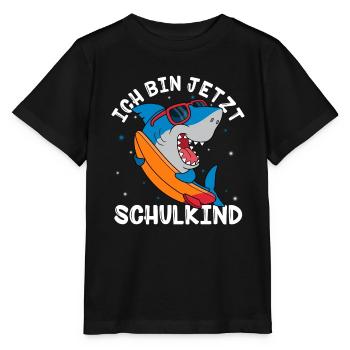 Schulkind Hai Design Schule Spruch Schulstart Schu - Stanley/Stella Kinder T-Shirt MINI CREATOR  - Schwarz - Vorne - Mikhail (115cm)