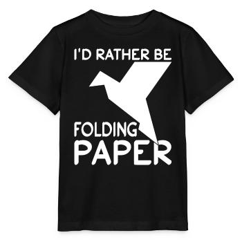Origami Papier Flieger Papier Kunst Pilot - Stanley/Stella Kinder T-Shirt MINI CREATOR  - Schwarz - Vorne - Mikhail (115cm)
