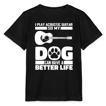 Chien de guitare acoustique - T-shirt bio MINI CREATOR Stanley/Stella Enfant - noir - Devant - Mikhail (115cm)