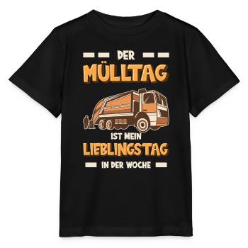 Der Mülltag ist mein Lieblingstag - Stanley/Stella Kinder T-Shirt MINI CREATOR  - Schwarz - Vorne - Mikhail (115cm)