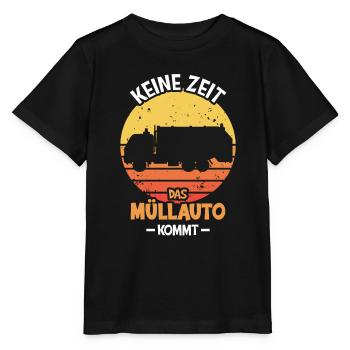 Keine Zeit das Müllauto kommt - Stanley/Stella Kinder T-Shirt MINI CREATOR  - Schwarz - Vorne - Mikhail (115cm)