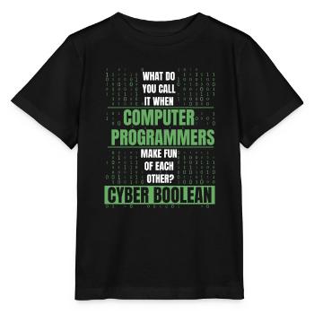 Developer Coder Programmer Funny - Stanley/Stella MINI CREATOR Kids’ T-Shirt - black - Front - Mikhail (115cm)