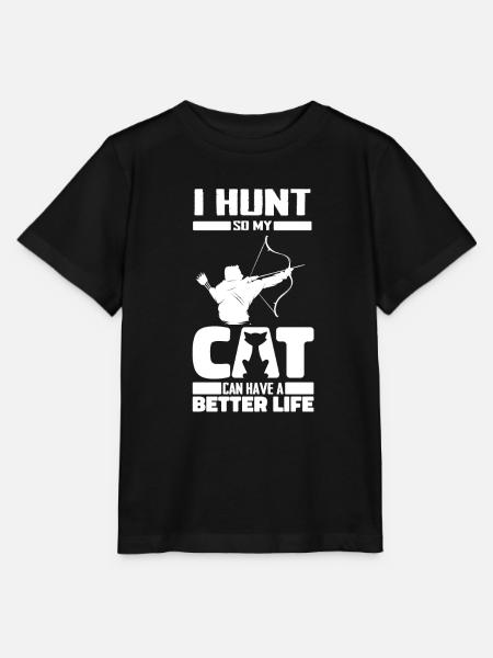 Bogenjagd Bogenjäger Katze - Stanley/Stella Kinder T-Shirt MINI CREATOR  - Schwarz