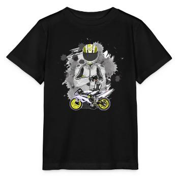 Motorcycle Lifestyle / Motorcycle / Motorcycle biker - Stanley/Stella MINI CREATOR Kids’ T-Shirt - black - Front - Mikhail (115cm)