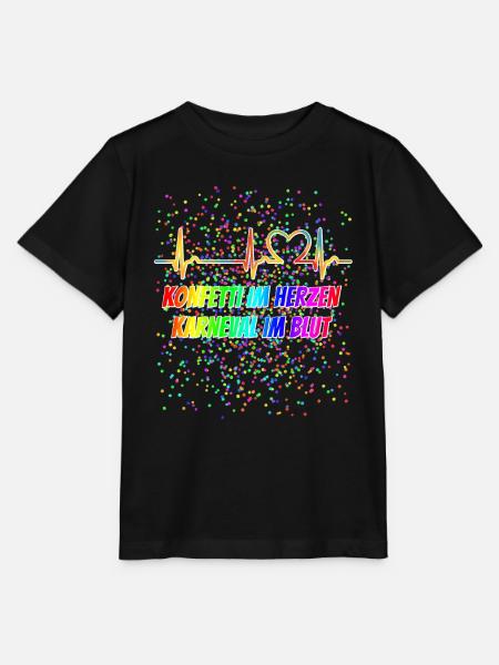 EKG Kurve - Herzkurve - Puls - Karneval - Konfetti - Stanley/Stella Kinder T-Shirt MINI CREATOR - Schwarz