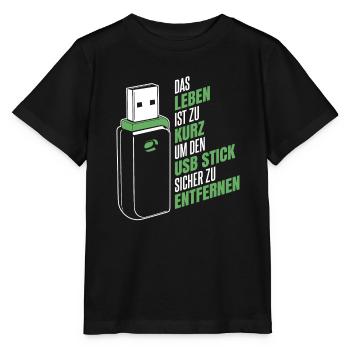 Entwickler Coder Programmierer USB - Stanley/Stella Kinder T-Shirt MINI CREATOR  - Schwarz - Vorne - Mikhail (115cm)