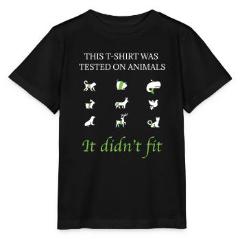 This T-Shirt Was Tested On Animals - Stanley/Stella MINI CREATOR Kids’ T-Shirt - black - Front - Mikhail (115cm)