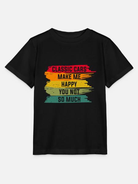 Oldtimer Machen Mich Glücklich, Du Nicht So Sehr - Stanley/Stella Kinder T-Shirt MINI CREATOR - Schwarz
