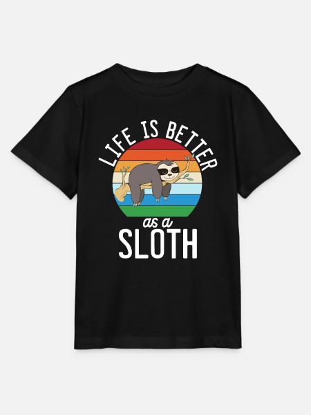 Faultier Liebhaber Faultier Geschenk - Stanley/Stella Kinder T-Shirt MINI CREATOR - Schwarz