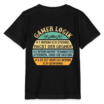 Gamer Logik Gaming Video Games Multiplayer Zocker - Stanley/Stella Kinder T-Shirt MINI CREATOR  - Schwarz - Vorne - Mikhail (115cm)