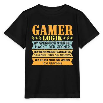 Gamer Logik Gaming Video Games Multiplayer Zocker - Stanley/Stella Kinder T-Shirt MINI CREATOR  - Schwarz - Vorne - Mikhail (115cm)