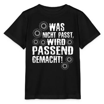 Was Nicht Passt Wird Passend Gemacht Handwerker - Stanley/Stella Kinder T-Shirt MINI CREATOR  - Schwarz - Vorne - Mikhail (115cm)