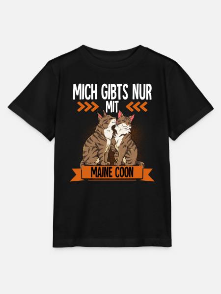 Maine Coon Katze - Stanley/Stella Kinder T-Shirt MINI CREATOR - Schwarz