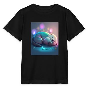 Otter Pet Owners Funny Sleepyhead Otter - Stanley/Stella MINI CREATOR Kids’ T-Shirt - black - Front - Mikhail (115cm)