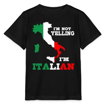 Ich Schreie Nicht, Dass Ich Italienisches - Stanley/Stella Kinder T-Shirt MINI CREATOR  - Schwarz - Vorne - Mikhail (115cm)