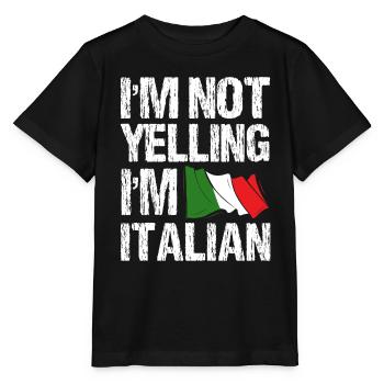 Ich Schreie Nicht, Dass Ich Italienisches - Stanley/Stella Kinder T-Shirt MINI CREATOR  - Schwarz - Vorne - Mikhail (115cm)