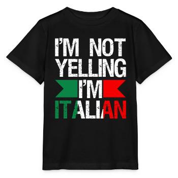 Ich Schreie Nicht, Dass Ich Italienisches - Stanley/Stella Kinder T-Shirt MINI CREATOR  - Schwarz - Vorne - Mikhail (115cm)