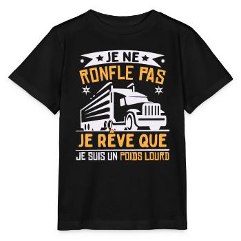 Je Suis Un Poids Lourd - T-shirt bio MINI CREATOR Stanley/Stella Enfant - noir - Devant - Mikhail (115cm)