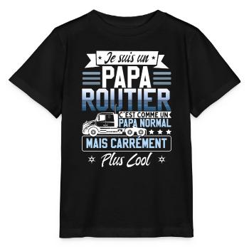 Poids Lourd Camionneur Routier - T-shirt bio MINI CREATOR Stanley/Stella Enfant - noir - Devant - Mikhail (115cm)
