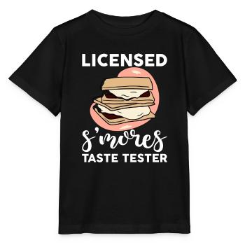 Licensed S'mores Button Tester 4 - Stanley/Stella MINI CREATOR Kids’ T-Shirt - black - Front - Mikhail (115cm)