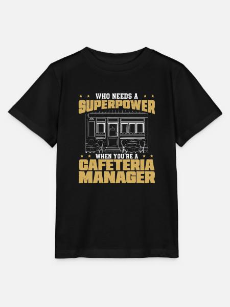Lustige Cafeteria-Management-Superpower für - Stanley/Stella Kinder T-Shirt MINI CREATOR - Schwarz