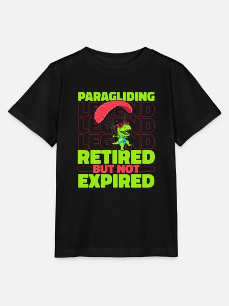 Paragleiter Paragleiten Dino - Stanley/Stella Kinder T-Shirt MINI CREATOR  - Schwarz