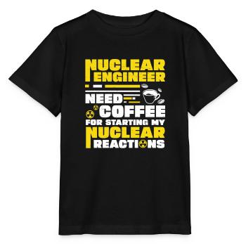 Nuklearingenieur, der meine Kernreaktionen startet - Stanley/Stella Kinder T-Shirt MINI CREATOR  - Schwarz - Vorne - Mikhail (115cm)