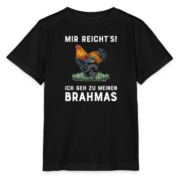Brahma Hühner I Chicken Geflügel Motiv für - Stanley/Stella Kinder T-Shirt MINI CREATOR  - Schwarz - Vorne - Mikhail (115cm)