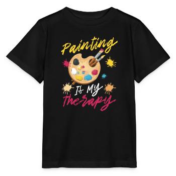Peintre Vernissage Thérapie - T-shirt bio MINI CREATOR Stanley/Stella Enfant - noir - Devant - Mikhail (115cm)