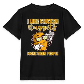 J’aime les pépites de poulet plus que les gens 4 - T-shirt bio MINI CREATOR Stanley/Stella Enfant - noir - Devant - Mikhail (115cm)