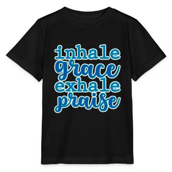 Inspirez la grâce expirez Louange 2 - T-shirt bio MINI CREATOR Stanley/Stella Enfant - noir - Devant - Mikhail (115cm)