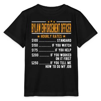Bylaw Enforcement Officer Hourly Wage - Stanley/Stella MINI CREATOR Kids’ T-Shirt - black - Front - Mikhail (115cm)