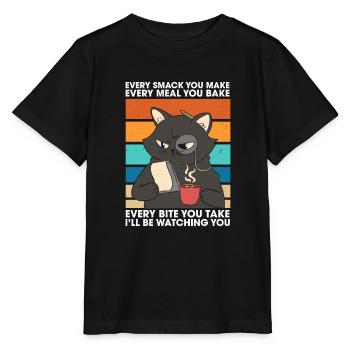 Chaque claque chaque repas chaque bouchée que je vais regarder - T-shirt bio MINI CREATOR Stanley/Stella Enfant - noir - Devant - Mikhail (115cm)