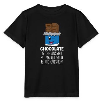 Chocolate Lover Tablettes de chocolat au lait - T-shirt bio MINI CREATOR Stanley/Stella Enfant - noir - Devant - Mikhail (115cm)