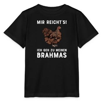 Brahma Hühner I Chicken Geflügel Motiv für - Stanley/Stella Kinder T-Shirt MINI CREATOR  - Schwarz - Vorne - Mikhail (115cm)
