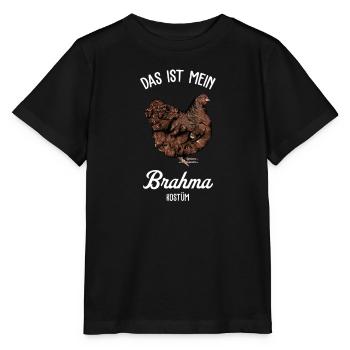 Brahma Hühner I Chicken Geflügel Motiv für - Stanley/Stella Kinder T-Shirt MINI CREATOR  - Schwarz - Vorne - Mikhail (115cm)