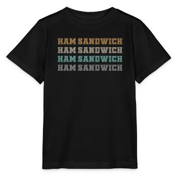 Sandwich au jambon - T-shirt bio MINI CREATOR Stanley/Stella Enfant - noir - Devant - Mikhail (115cm)
