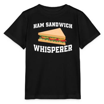 Chuchoteur de sandwich au jambon - T-shirt bio MINI CREATOR Stanley/Stella Enfant - noir - Devant - Mikhail (115cm)
