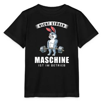 Nicht Stören Maschine In Betrieb Gym - Stanley/Stella Kinder T-Shirt MINI CREATOR  - Schwarz - Vorne - Mikhail (115cm)