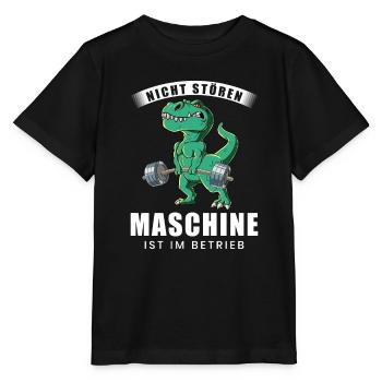 Nicht Stören Maschine In Betrieb Gym - Stanley/Stella Kinder T-Shirt MINI CREATOR  - Schwarz - Vorne - Mikhail (115cm)