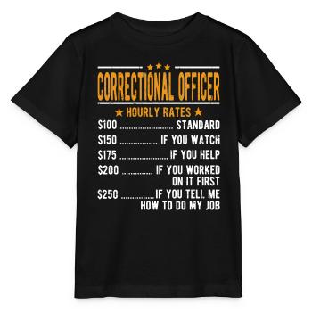 Enforcement officer Hourly wage - Stanley/Stella MINI CREATOR Kids’ T-Shirt - black - Front - Mikhail (115cm)