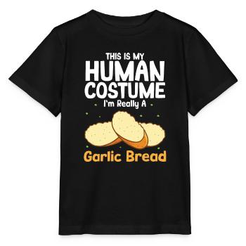 Garlic Garlic Bread Food Gift - Stanley/Stella MINI CREATOR Kids’ T-Shirt - black - Front - Mikhail (115cm)