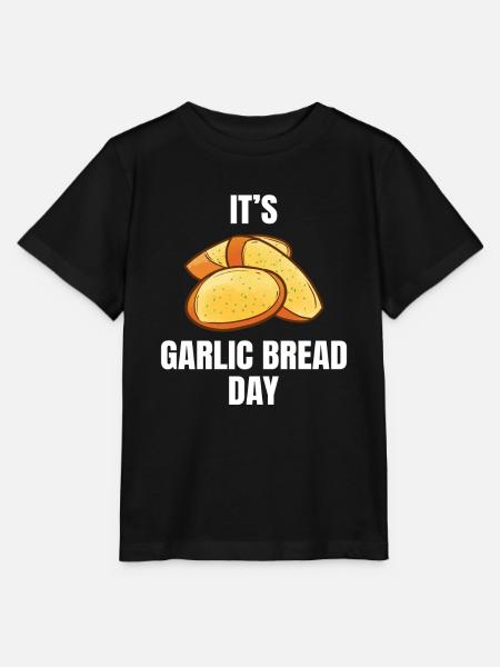 Knoblauch Knoblauchbrot Essen Geschenk - Stanley/Stella Kinder T-Shirt MINI CREATOR - Schwarz
