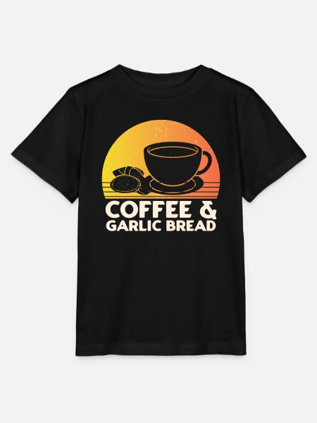 Knoblauch Knoblauchbrot Essen Geschenk - Stanley/Stella Kinder T-Shirt MINI CREATOR - Schwarz