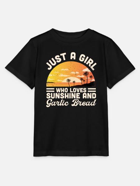 Knoblauch Knoblauchbrot Essen Geschenk - Stanley/Stella Kinder T-Shirt MINI CREATOR - Schwarz